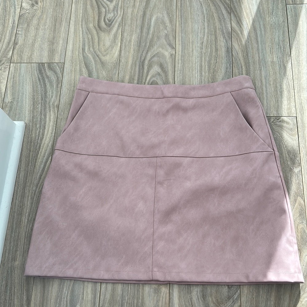 Shinestar Pink Pleather Skirt